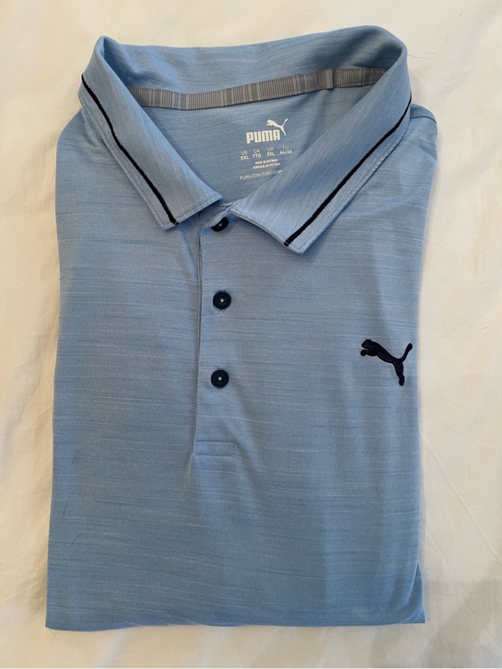 Puma Men’s Light Blue Polo Shirt Size 2XL